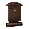 Cutie postala, Damech cu loc pentru ziar, maro, format B6, 24.5x7x36.5 cm