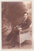 Bnk foto - Portret de barbat - Foto Rudolf Moreni - interbelica, Romania 1900 - 1950, Sepia, Portrete