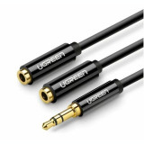 Cablu audio Ugreen 3.5 mm jack la 2 x 3.5 mm jack negru 20816