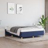 VidaXL Cadru de pat, albastru, 140 x 200 cm, material textil