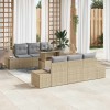 VidaXL Set de canapele pentru grădină 7 pcs Beige și gri deschis 3357843