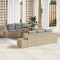 vidaXL Set de canapele pentru grădină 7 pcs Beige și gri deschis 3357843