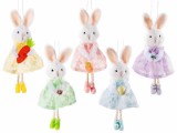 Cumpara ieftin Set 5 figurine Iepurasi Paste textil multicolor 17 cm