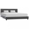 VidaXL Cadru de pat, gri, 160x200 cm, piele ecologică 284778