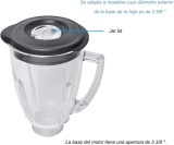 Vas din sticla rotund 1,5 L cu capac Compatibil cu blenderul EASTER Poweka