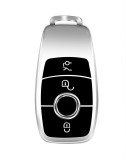 Cumpara ieftin Husa de protectie premium pentru cheie auto Mercedes Benz, Elegance Luxury Cover Key, Silver, MyStyle&reg;