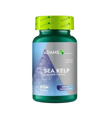 Sea Kelp Iod Natural 600 miligrame 90 capsule Adams Vision foto