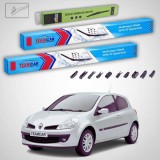 Cumpara ieftin Ștergătoare Renault Clio III Faza 1 Hatchback 2005-2007 | Set Față și Spate Flat Premium &ndash; TeamCar&reg;