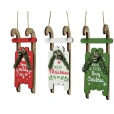 Cumpara ieftin Decoratiune - Sleigh Playwood - Text - Bell - PVC Brach - mai multe culori | Kaemingk