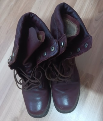 M3 CC2 - Ghete militare - piele - culoare maro - piesa de colectie foto