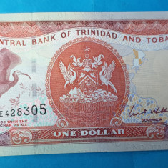 1 Dolar 2002 Bancnota veche Trinidad & Tobago one Dollar - stare foarte buna UNC