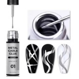 UV/LED gel for decorating 01 - Silver, 5ml, ADL