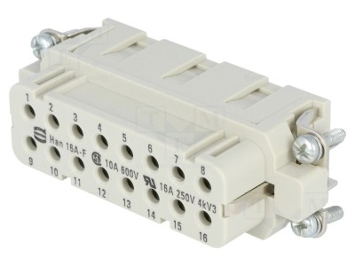 Conector HDC mamă 16A 16 pini foto