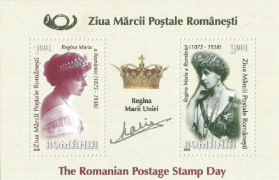 |Romania, LP 1815b/2008, Ziua marcii postale romanesti, bloc de 2 timbre, MNH foto