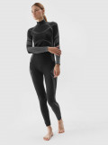 Lenjerie termoactivă fără cusături (colanți) pentru femei - neagră, 4F Sportswear