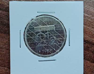 M3 C50 - Moneda foarte veche - Olanda ante euro - 2 1/2 gulden - 1989 foto