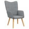 VidaXL Scaun de relaxare, gri deschis, 62x68,5x96 cm, material textil