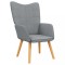 vidaXL Scaun de relaxare, gri deschis, 62x68,5x96 cm, material textil
