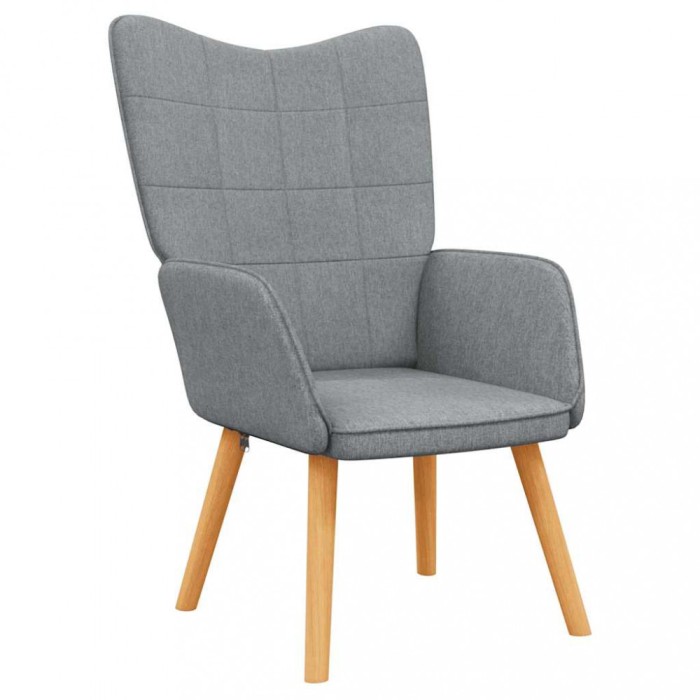 vidaXL Scaun de relaxare, gri deschis, 62x68,5x96 cm, material textil