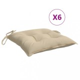 Cumpara ieftin Perne de scaun, 6 buc., bej, 50x50x7 cm, textil oxford