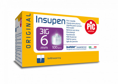 Ace sterile pentru stilou insulina 31G x 6mm INSUPEN foto