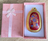 Set bijuterii - portelan aurit - Rosenthal - Pandantiv /Medalion -cutie cadou