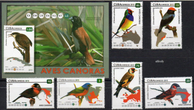 CUBA 2015, Fauna, Pasari, serie neuzata, MNH foto