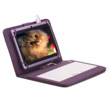 Husa Tableta Cu Tastatura MRG L-9, Model X, 8 Inch, Micro USB, Mov C9