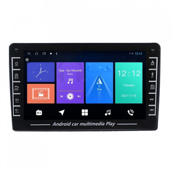 Navigatie dedicata cu Android Peugeot 307 2000 - 2013, negru, 1GB RAM, Radio