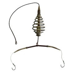 Montura Orange cu Momitor Arcuit 40g si 2 Carlige Nr.6 Carp Leadcore Rocker Arm