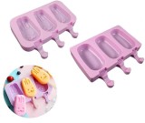 Forma Silicon Inghetata 3 Cavitati + 50 Bete - Iepurasi, Ovale, Peppa, Bunny, Winnie - Reutilizabila, Rezistenta la Temperaturi Inalte