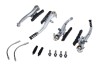 Set Frane V-Brake Argintiu Aluminiu Bicicleta Fata Spate Promax 110mm Complet