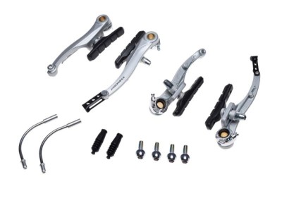 Set frana v-brake argintiu, fata-spate biciclete Cod:AWR0251 foto