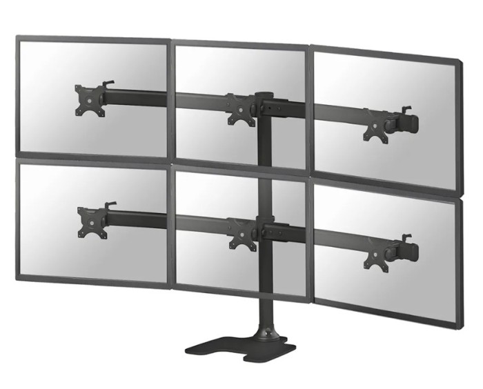 Suport 6 monitoare de birou Neomounts FPMA-D700DD6; pentru display-uri cu