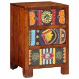 vidaXL Noptiera 40x40x60 cm din lemn masiv de salcam