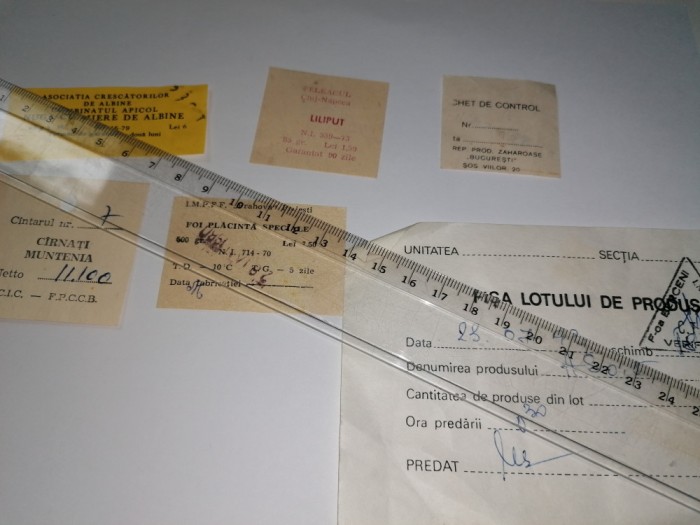 LOT ETICHETE RSR -CARNATI MUNTENIA/ FOI PLACINTA /NUGA / LILIPUT...