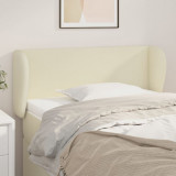 VidaXL Tăblie de pat cu aripioare crem 93x23x78/88 cm piele ecologică