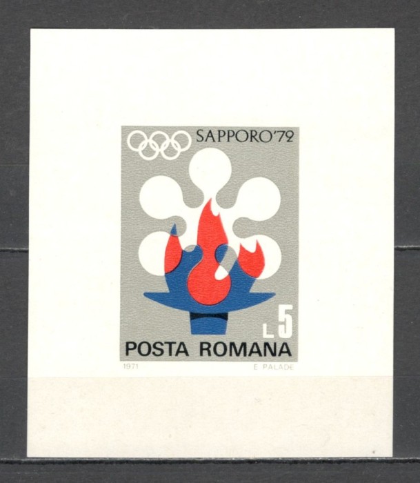 Romania.1971 Olimpiada de iarna SAPPORO-Bl. XR.684