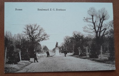 Carte postala, necirculata, Bdul Bratianu, Buzau 1917 foto