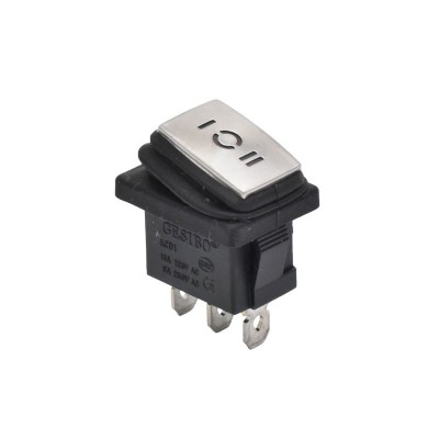 Intrerupator IRS Mic cu Inox 6A-3P / KCD1 - 23x17x30mm foto