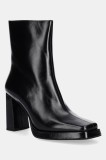 Jeffrey Campbell cizme de piele Maximal-Lo culoarea negru, cu toc drept, JC-852-3-2