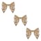 Fundite Decorative Craciun, Model Bej, Glitter, 10cm, Set 3 Bucati