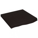 Cumpara ieftin Blat de baie, maro inchis, 60x60x(2-6) cm, lemn masiv tratat