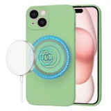 Husa MagSafe pentru Apple iPhone 15, Techsuit, SoftFlex, Verde