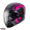 Casca modulabila pentru scuter - motocicleta (flip-up) Caberg model Horus X Road M1 gun metal (titanium)/negru/fuchsia (roz) mat Pinlock ready &ndash; lenti