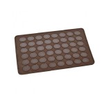 Cumpara ieftin Covor din silicon pentru Macarons, 48 de cavitati, Maro, 38 cm, 383COF