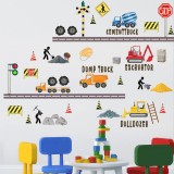 Set de stickere de perete HaoFuJi, PVC, multicolor, 90 x 131 cm
