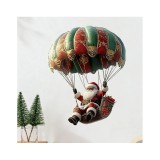 Cumpara ieftin Sticker/Autocolant Craciun Mos Craciun cu Parasuta 31x39cm - 698855