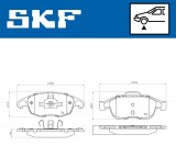 Set placute frana fata SKF VKBP80005