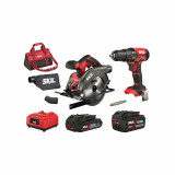 SKIL 3307 EA, Set Bormasina 1450 rpm si circular 4500 rpm, 2xAccu, incarcator, geanta, disc inclus